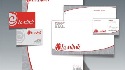 Bộ ấn phẩm văn phòng thương hiệu LENLINK do Thanhs thiết kế và in 