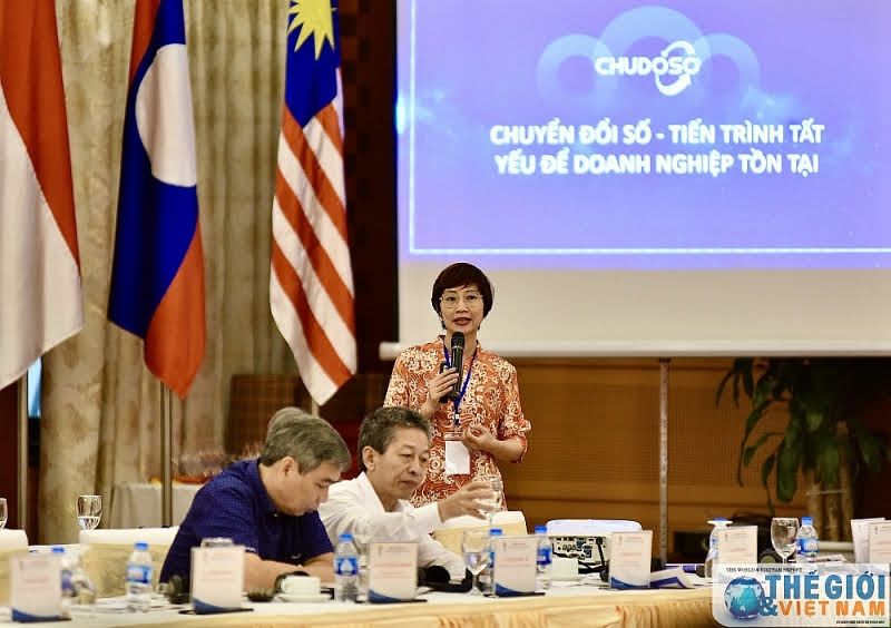 Bà Đặng Thanh Vân, TGĐ Thanhs chia sẻ tại Tại Diễn đàn về Kinh tế ASEAN, Doanh nghiệp tiêu biểu ASEAN tại Hà Nội vào ngày 25/6/2020