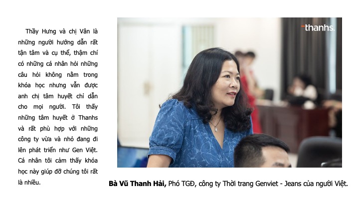 Chia sẻ từ bà Trần Thanh Hải - Phó TGĐ đồng thời là giám đốc thương hiệu của GenViet