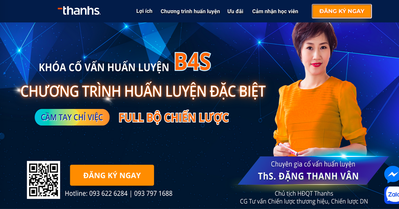 Khoá Huấn luyện trực tiếp Chiến lược Thương hiệu đột phá Kinh doanh B4S