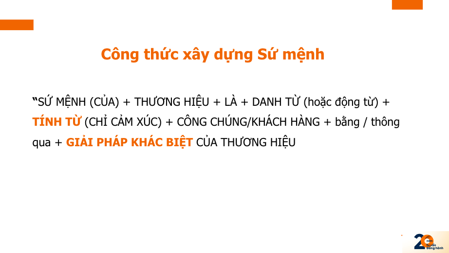 Sứ mệnh tầm nhìn thương hiệu 